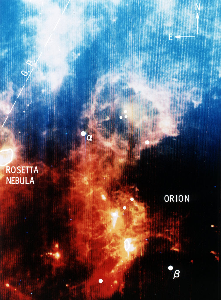 Detail of Infra-red view of constellation of Orion by Unknown
