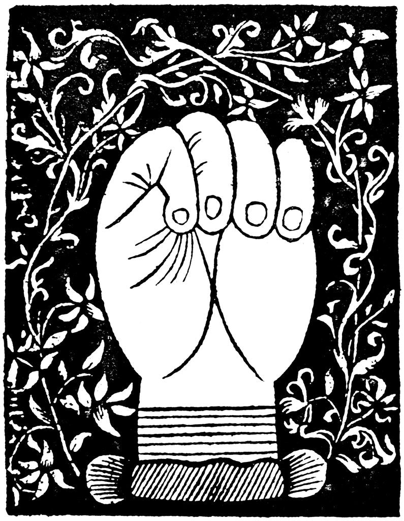 Detail of Chiromancy: Lines of the closed hand from Andre Corvo L'Art de Chyromance Lyons c1545 by Unknown