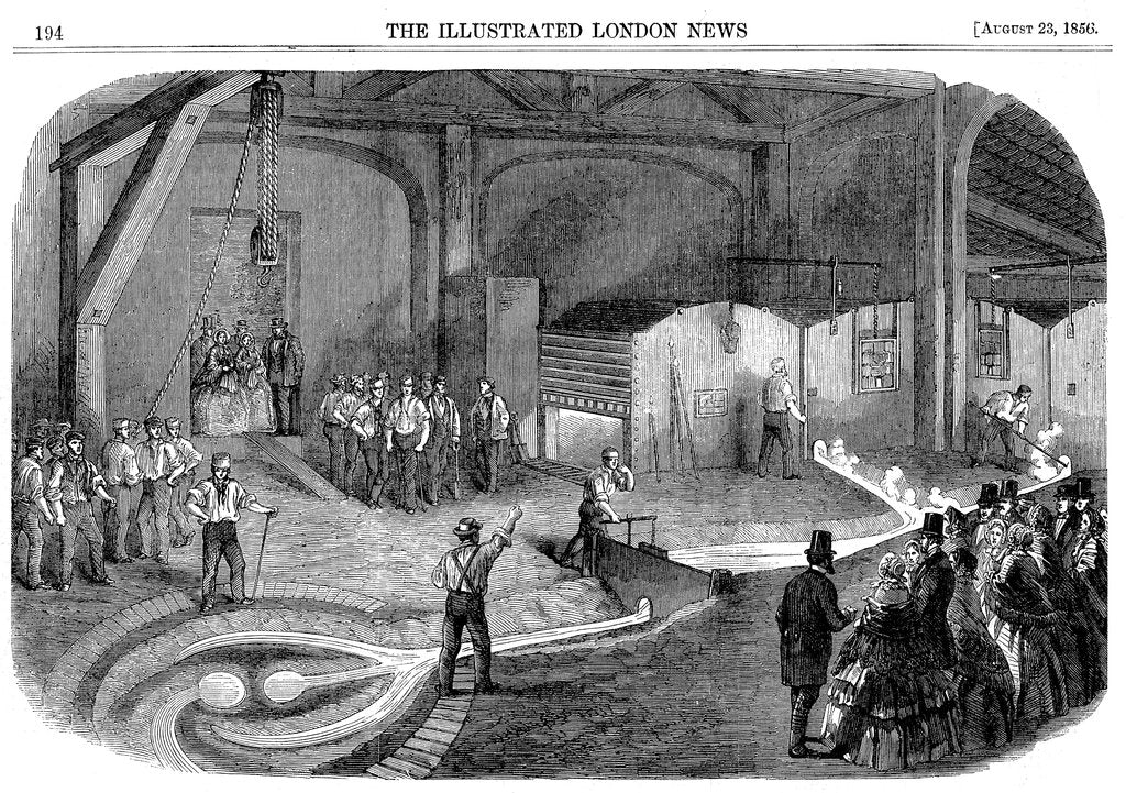 Detail of Casting the bell for the Westminster Clock Tower, 1856 by Unknown