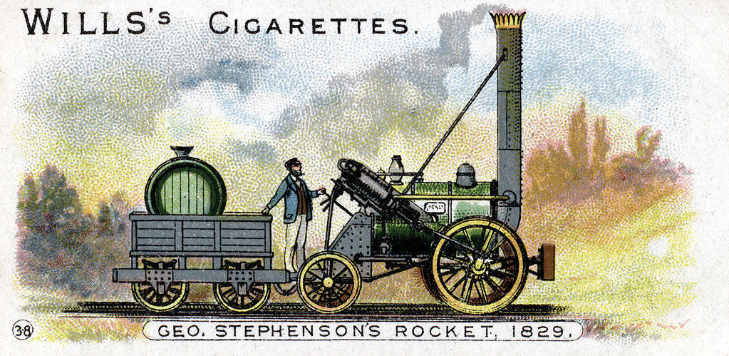 Detail of George Stephenson's locomotive Rocket, 1829 (1900) by Unknown