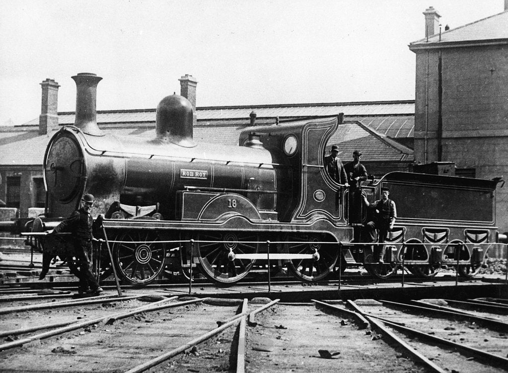Detail of Midlands and Great Western Railway (Ireland) 2-4-0 locomotive Rob Roy, 1873 by Unknown