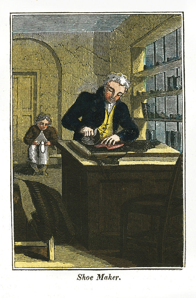 Detail of Shoe Maker, 1823 by Unknown