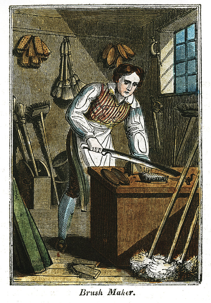 Detail of Brush Maker, 1823 by Unknown