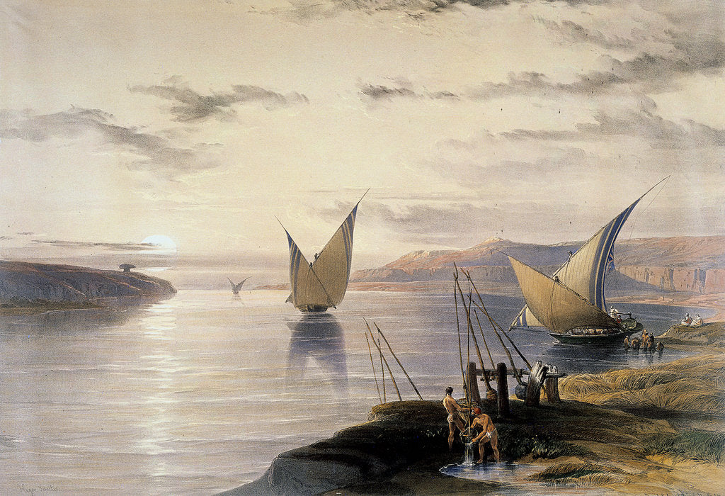 Detail of Boats on the Nile, c1838-1839 by David Roberts