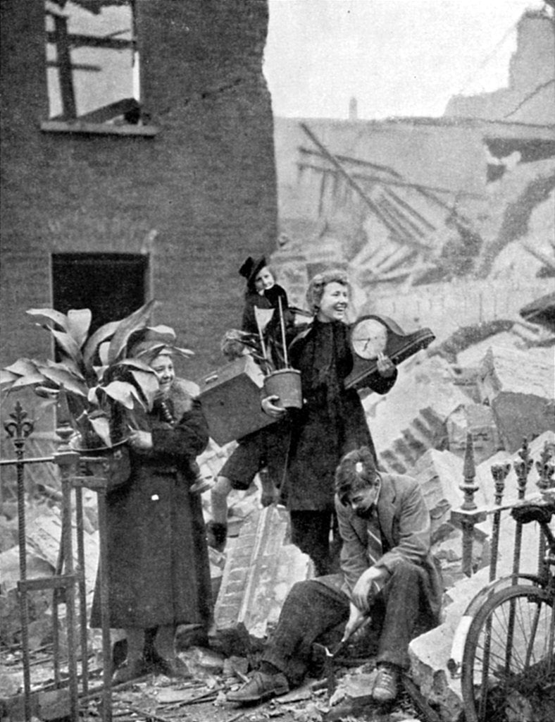 Detail of Londoners made homeless by a German air raid during the Blitz, World War II, October 1940 by Unknown