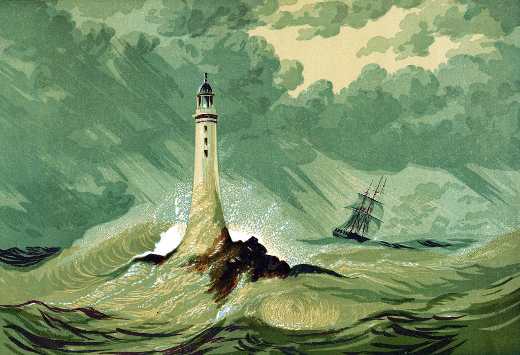 Detail of Eddystone Lighthouse, c1850 by Unknown