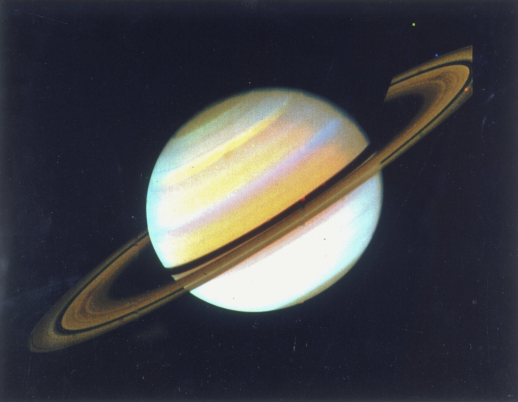 Detail of Colour-enhanced view of Saturn, 1980 by Unknown