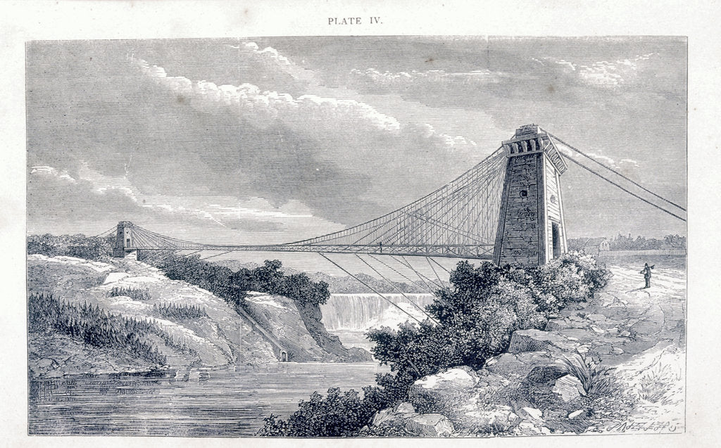 Detail of Falls View Suspension Bridge, Niagara, North America, c1869-c1889 by Unknown