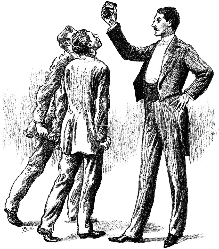 Detail of Hypnotised subjects attracted by a matchbox, 1891 by Unknown