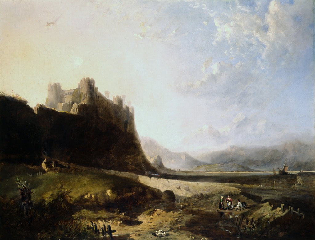 Detail of Harlech Castle by John Wright Oakes