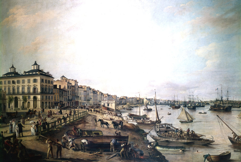 Detail of The Port of Bordeaux, France, 1804 by Pierre Lacour I