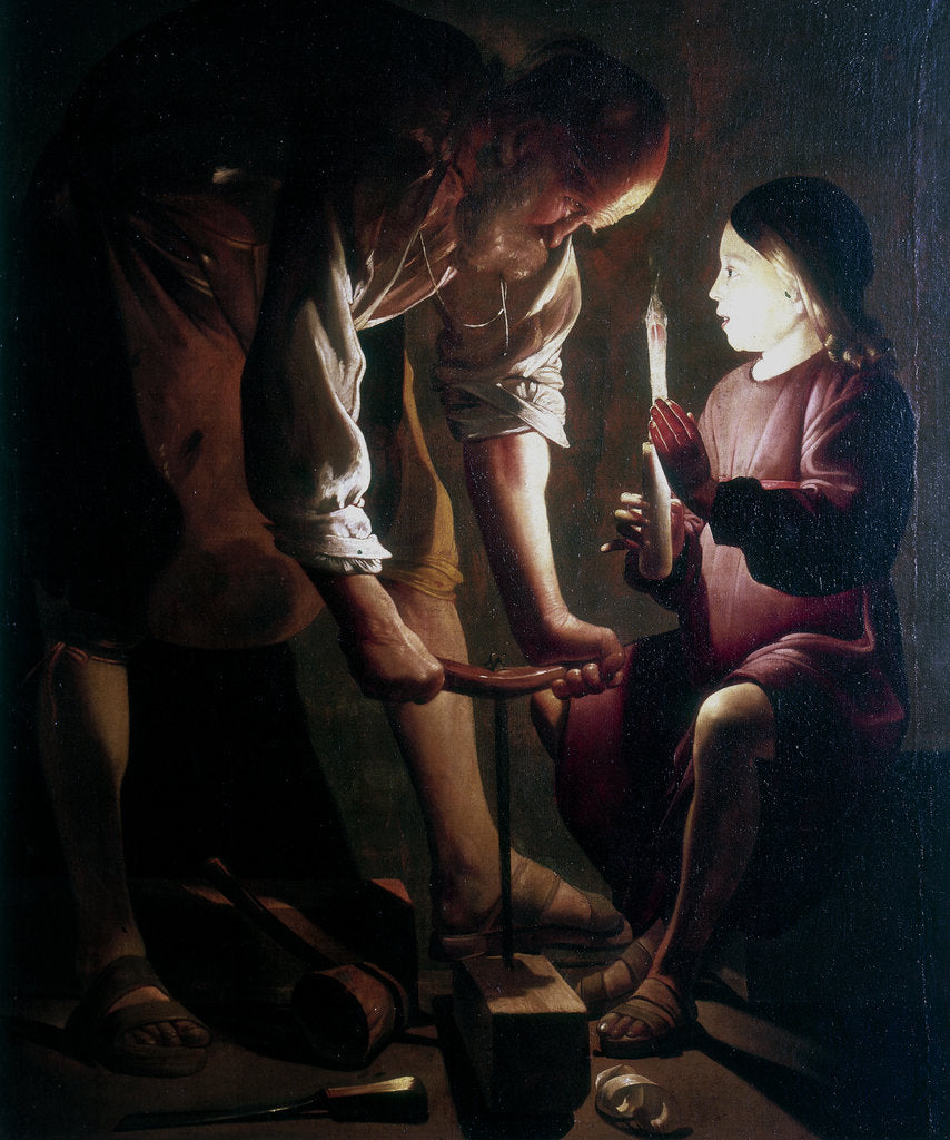 Detail of St Joseph the Carpenter, c1640 by Georges de la Tour