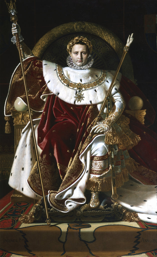 Detail of Napoleon I on the Imperial Throne, 1806 by Jean-Auguste-Dominique Ingres