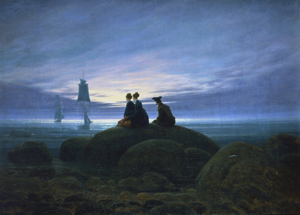 Detail of Moonrise over the Sea, 1774 by Caspar David Friedrich
