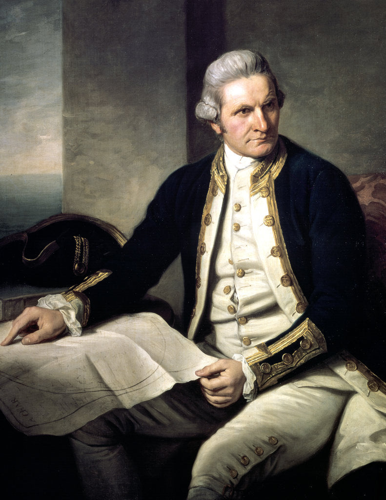 Detail of James Cook, English explorer, navigator and hydrographer, 1775-1776 by Nathaniel Dance-Holland