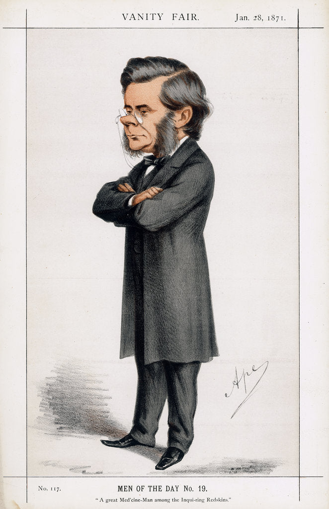 Detail of Thomas Henry Huxley, British biologist, 1871 by Carlo Pellegrini