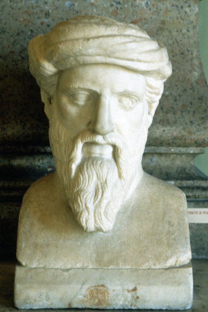 Detail of Pythagoras, Ancient Greek mathematician and philosopher, 6th century BC by Unknown