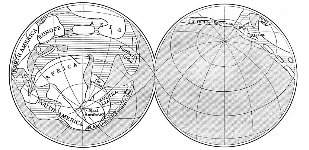 Detail of Diagram of the Earth during the Carboniferous period, 1922 by Unknown