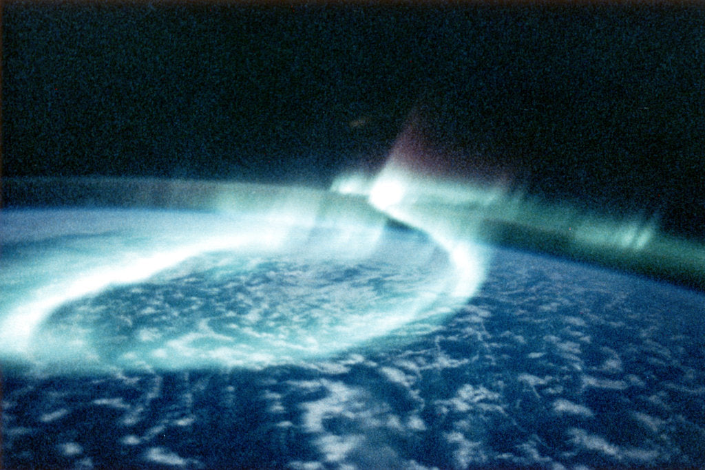 Detail of Aurora Borealis (Northern Lights) viewed from space by Unknown