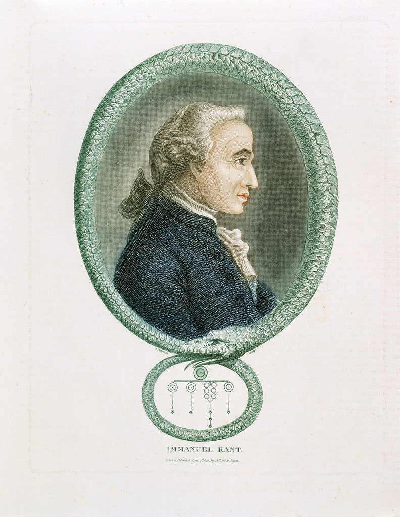 Detail of Immanuel Kant, German philosopher, 1812 by Unknown