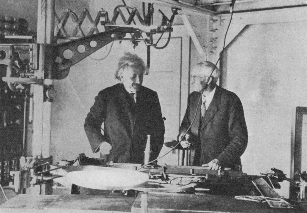 Detail of Albert Einstein (1879-1955) at Mount Wilson Observatory by Unknown