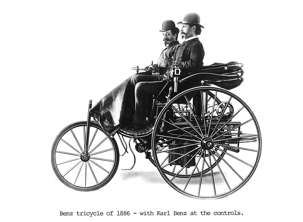 Detail of Three-wheeled Benz motor car, 1886 by Unknown