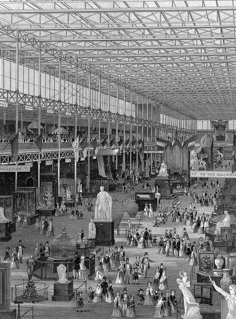 Detail of Great Exhibition in the Crystal Palace, Hyde Park, London, 1851 by Unknown