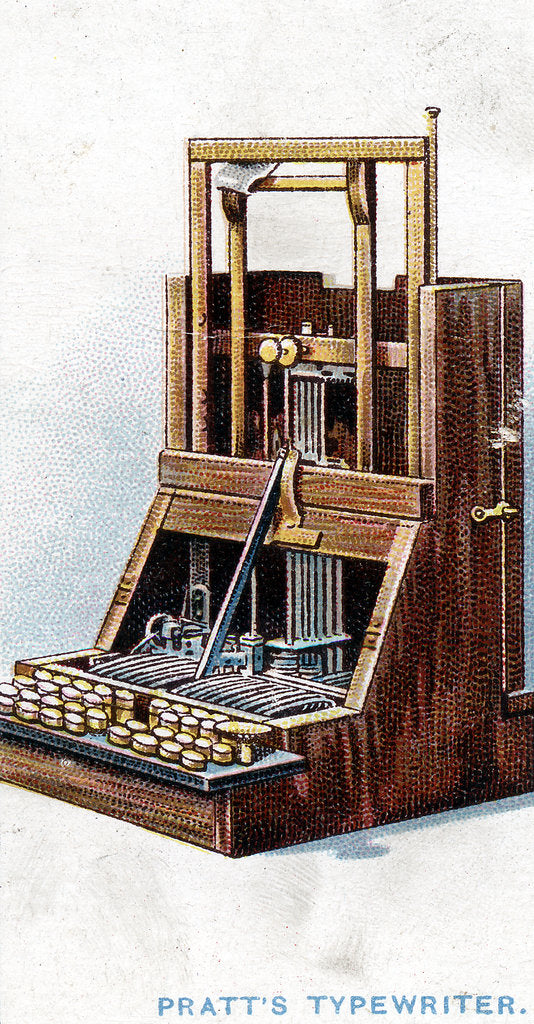 Detail of Typewriter patented by John Pratt in 1866 (1915) by Unknown