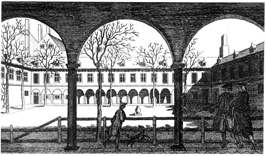 Detail of Courtyard of Gresham College, London, 18th century by Unknown