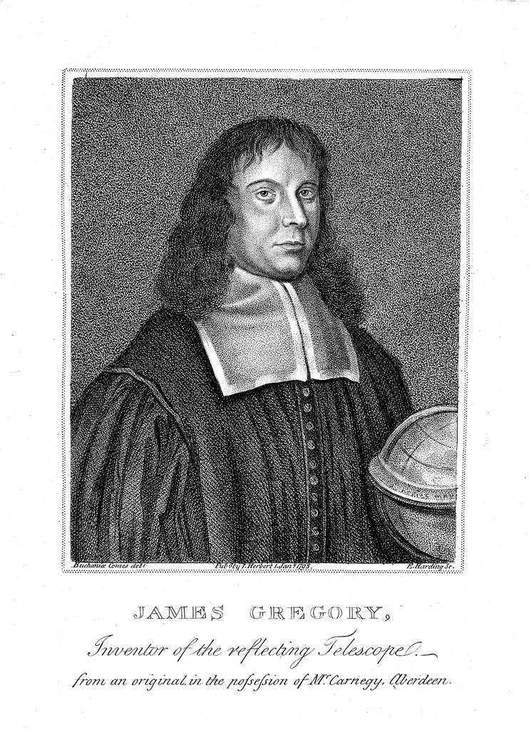 Detail of James Gregory, 17th century Scottish mathematician and astronomer by Unknown