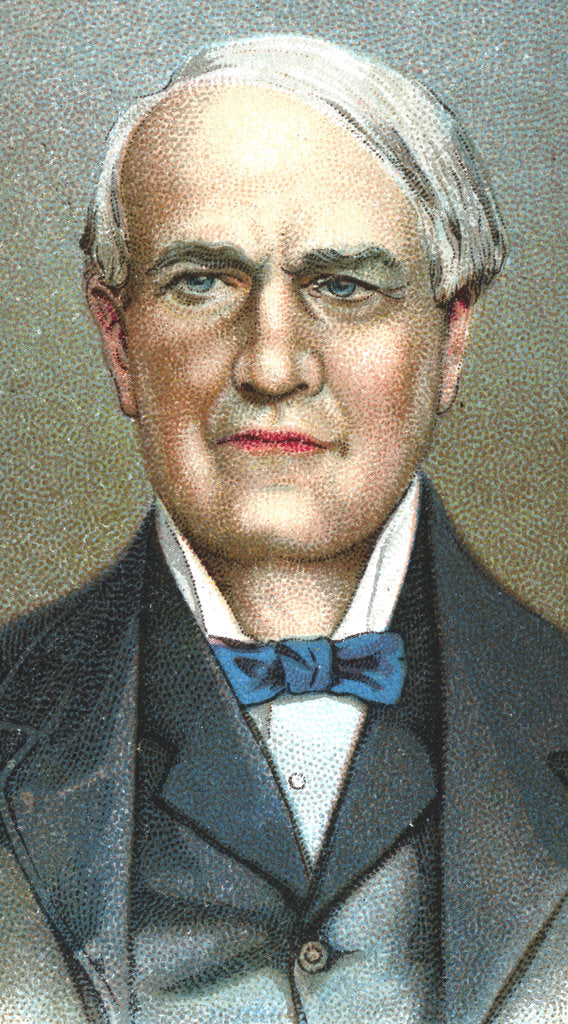 Detail of Thomas Alva Edison, American inventor, 1924 by Unknown