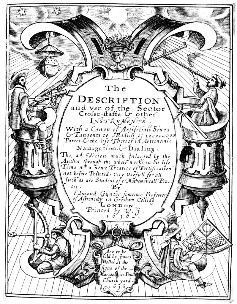 Detail of Title page of The Description and Use of the Sector by Edmund Gunter, 1636 by Unknown