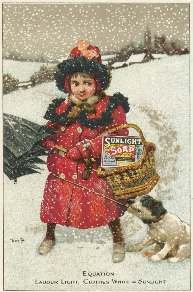 Detail of Trade card for Sunlight Soap, c1900 by Tom Browne
