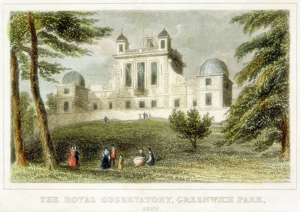 Detail of The Royal Greenwich Observatory, Flamsteed House, Greenwich Park, London, c1835 by Unknown