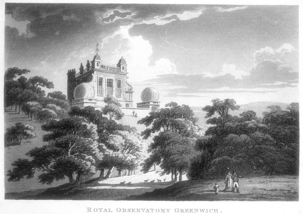 Detail of The Royal Greenwich Observatory, Flamsteed House, Greenwich Park, London, c1820 by Unknown