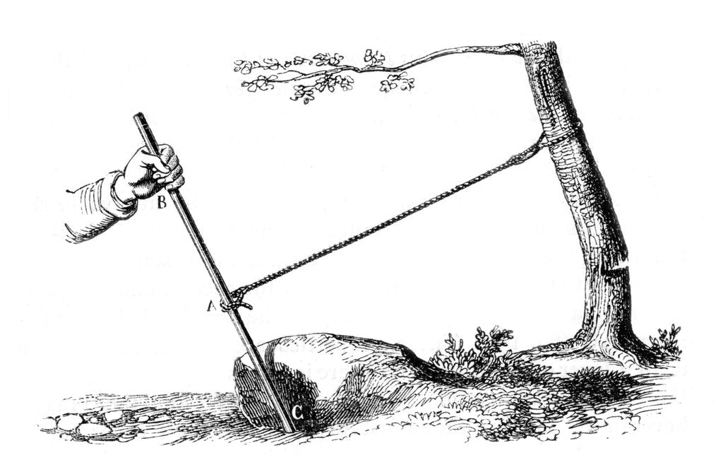 Detail of Mechanical advantage: The power of the lever, 1877 by Unknown