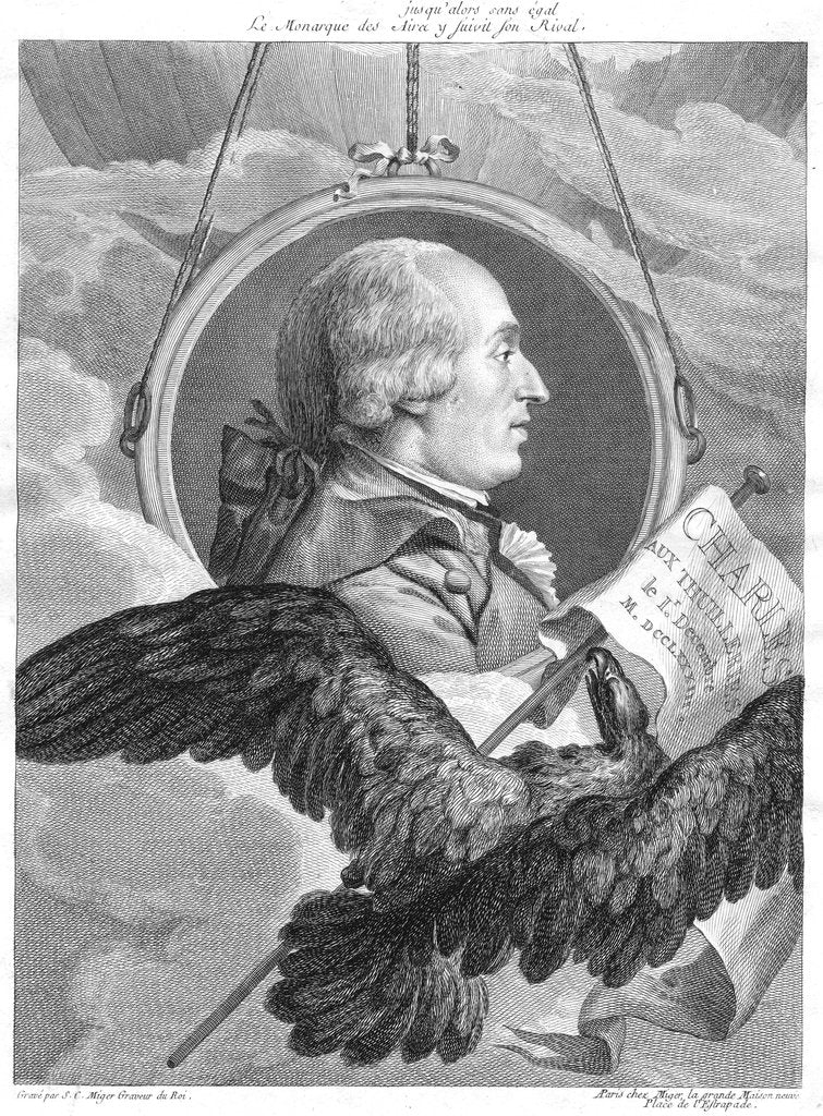 Detail of Jacques Alexandre Cesar Charles, French physicist, c1783. by Simon Charles Miger