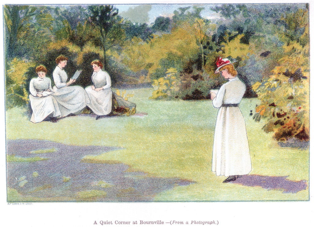 Detail of A Quiet Corner at Bournville, 1892. by Unknown.