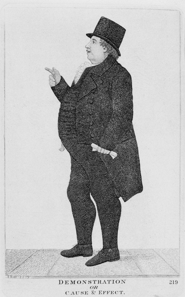Detail of Demonstration or Cause & Effect, 1817 by Unknown