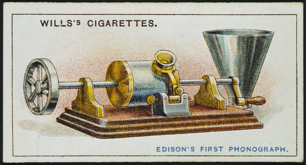 Detail of Thomas Alva Edison's first Phonograph, 1878 (1915) by Unknown