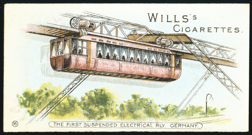Detail of Electric overhead monorail at Barmen-Elberfeld (now Wuppertal), Germany,1901 by Unknown