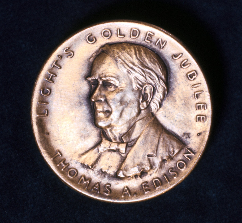 Detail of Thomas Alva Edison, American physicist and inventor, 1929 by Unknown