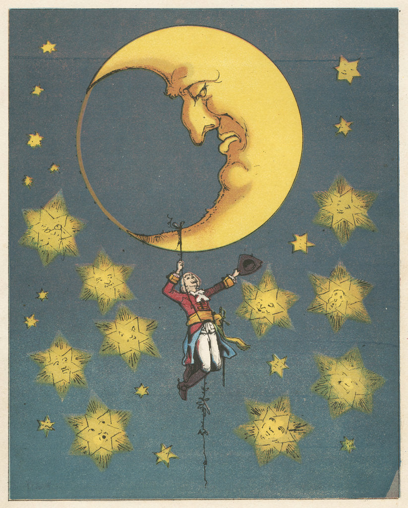 Detail of Scene from The Adventures of Baron Munchausen by Rudolph Erich Raspe, c1850 by Anonymous