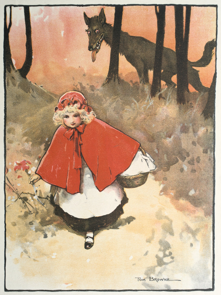 Detail of Scene from Little Red Riding Hood, 1900 by Tom Browne