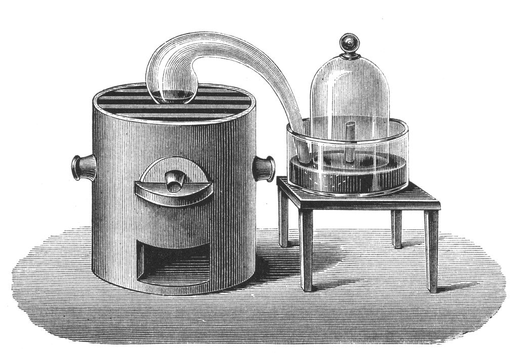 Detail of Lavoisier's investigation of the existence of oxygen in the air, late 18th century, (1894) by Unknown