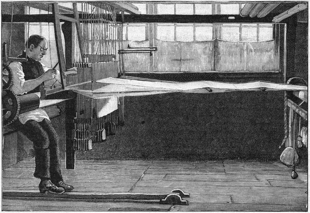 Detail of Silk weaver, Bethnal Green, East London, 1893 by Anonymous