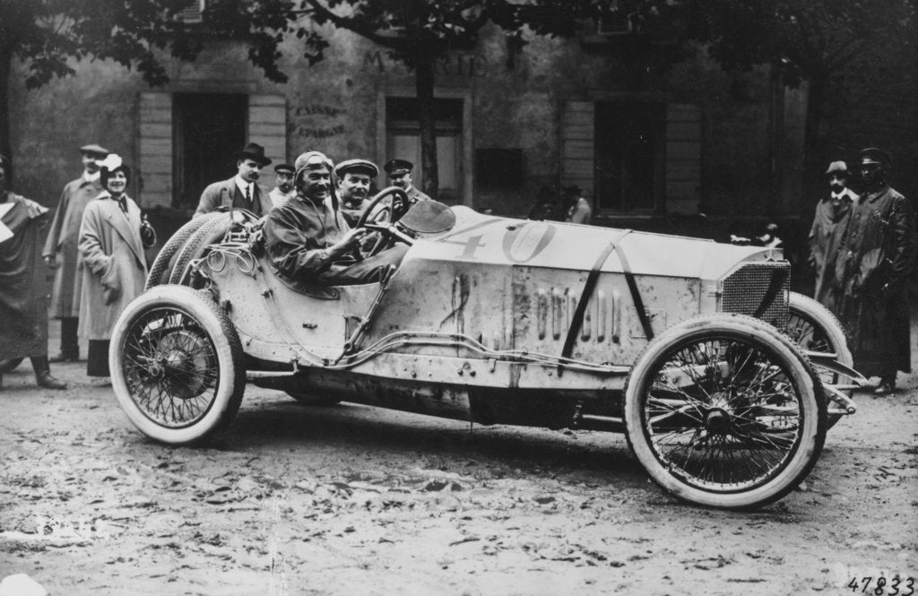 Detail of Mercedes which came third in the 1914 French Grand Prix by Unknown