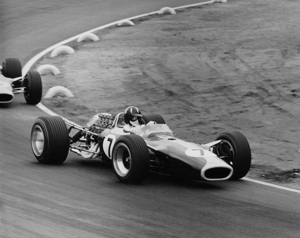 Detail of Graham Hill in a Lotus 49 by Maxwell Boyd