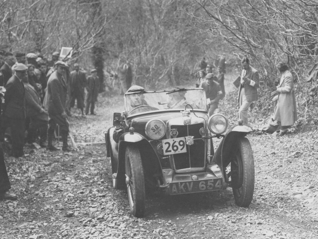 Detail of 1935 MG PA Midget on the MCC Land's End Trial by Anonymous