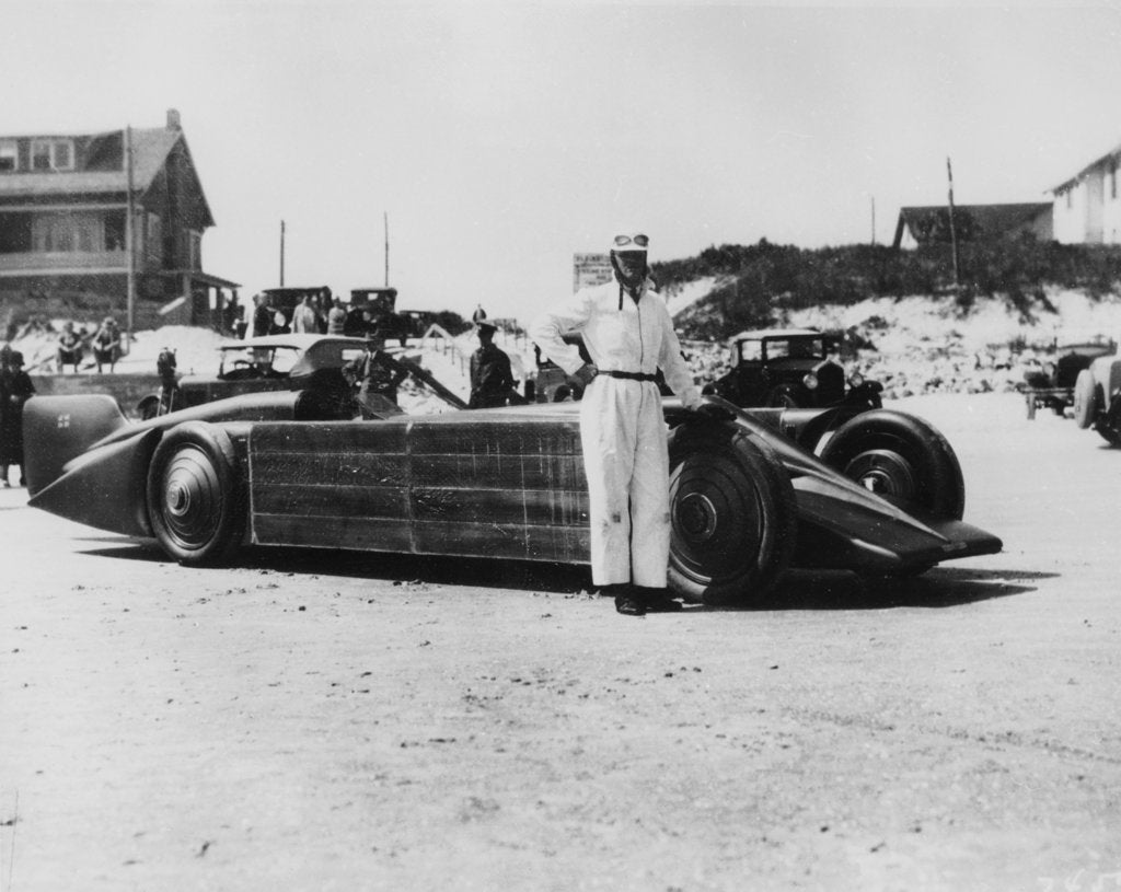 Detail of Henry Segrave with the Golden Arrow, Daytona Beach, Florida, USA, 1929 by Unknown